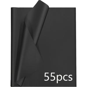 TEMU 블랙 티슈 페이퍼 50.8x35.56cm 또는 50장 50.8x71.12cm - 품질 판타지 나비 디자인 선물 포장, 꽃다발, 결혼식, 생일, 파티 및 휴일 장식, 결혼식 장식 | 매끄러운 질감 | 매끄러운 마감