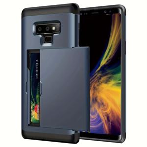 TEMU 휴대폰 케이스 - 삼성 노트 9용 지갑 커버 및 카드 홀더 케이스, 노트 9 모델 SM-N960용 듀얼 레이어 쉘 디자인