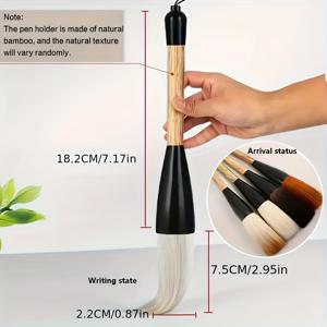 TEMU 1개, 중국 전통 문화 사보물 대형 붓 중국 그림 서예 커플릿 목록 책 대형 펜 늑대 붓 대형 그립 펜 봄 커플릿 서예 대형 붓