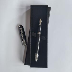 TEMU 긴 칼 연구 윌로우 잎 칼 펜 클립 나사산 캡 수제 광택 캘리그라피 만년필 26 밝은 팁 선물 상자