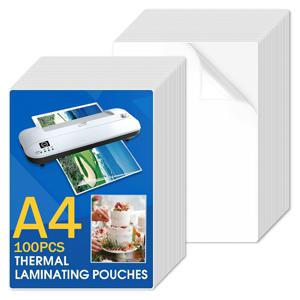 TEMU 100개 A4 투명 라미네이팅 파우치 | 둥근 모서리 디자인, 70mic 두께, 사무실 문서 및 사진 보호에 적합, 모든 플라스틱 라미네이터와 호환