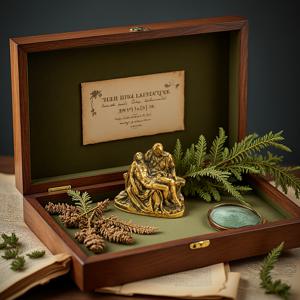 TEMU 수제 100% 단단한 황동 피에타 조각상 | 이탈리아 무덤의 기독교 예수 부활절 종교 장식, 가정용, 거실, 침실, 기도실에 적합