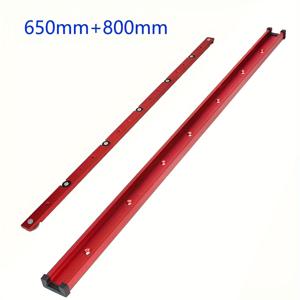 TEMU 2개 800mm 30형 T-트랙 & 650mm 마이터 바 슬라이더 T-슬롯 마이터 트랙 지그 고정장치 슬롯 커넥터 알루미늄 목공용 추트 레일 DIY 목공 도구 레드/블루/실버