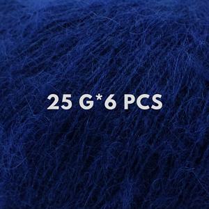 TEMU Lirisnly 선택된 고품질 모헤어 털실 6볼 팩 (25G*6) 65% 모헤어 + 10% 울 + 25% 아크릴, 스웨터, 코트, 스커트 등 뜨개질에 사용