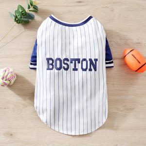 TEMU 보스턴 봄 가을 스포츠 스타일 프렌치 프라이 애완견 강아지 고양이 옷 티셔츠 1개