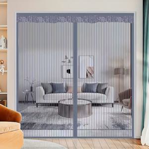 TEMU 여름용 대형 사이즈 가정용 고양이 및 강아지 스크래치 방지 메쉬 모기장문 커튼, 자석 스냅 잠금장치 포함, 강화형, 내구성 좋은 접착식 스크린도어, 다양한 사이즈 선택 가능