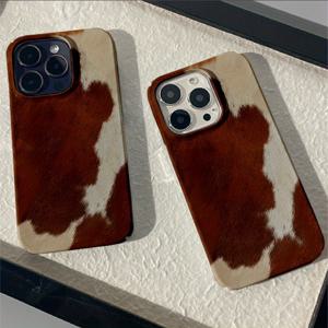 TEMU 레트로 소 충격 흡수 및 트렌디 보호 모바일 폰 하드 케이스 아이폰16 15 14 11 프로 맥스 XR XS 맥스 플러스 보호 커버 남성 및 여성 선물에 적합합니다.