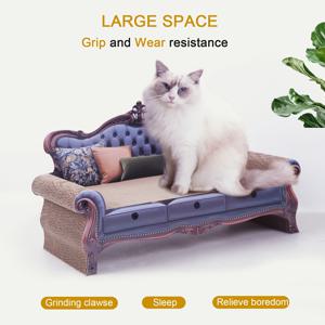 TEMU 고양이 장난감 및 용품을 위한 튼튼한 골판지로 제작된 다기능 고양이 스크래칭 포스트 및 침대 소파 체어 라운지