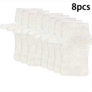 TEMU 재사용 가능한 플라스틱 캔버스 시트 8개 세트, 단색으로 미리 재단, 코바늘 가방 및 십자수 프로젝트에 적합, 미술 및 재봉 용품, 지갑 제작용 템플릿, 지갑 만들기, DIY 지갑 만들기에 이상적