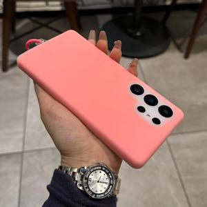 TEMU 삼성 S25/S25 울트라/S25 플러스, 갤럭시 S23U/S22 울트라용 풀바디 방탄 케이스 - 정밀 렌즈 그립 + 손목 스트랩 폰 케이스, 스타일리쉬 미니멀 디자인 커플 스타일 여름 에디션