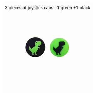 TEMU 2개/4개 세트 조이콘 컨트롤러용 핑거 그립 캡, 그린 & 블랙 공룡 디자인, 닌텐도 스위치/OLED/라이트 호환. 부드럽고 미끄럼 방지, 내구성 강화, 게임 경험 향상, 편안한 컨트롤, 세척 용이. 게임 애호가를 위한 완벽한 보호 액세서리 - 생일 선물로 이상적