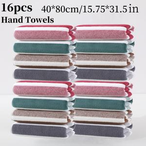 TEMU 16개 세트 와이드 타월, 40-80cm, 코랄과 마이크로파이버 혼방으로 제작, 탁월한 흡수력, 빠른 건조, 부드러움, 편안함, 가벼운 특성. 홈 및 야외 피트니스 사용에 이상적