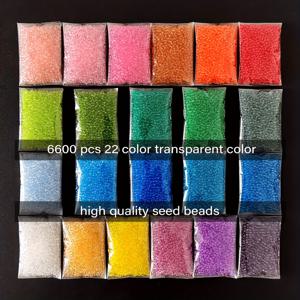 TEMU 6600 투명 컬러 유리 시드 비즈 키트, 2mm 11/0, 총 22가지 색상. 고품질 균일한 순수 투명 아이스 클리어 유리 라운드 비즈, 팩당 5g (총 110g / 3.88oz). DIY 공예, 팔찌, 목걸이, 반지, 펜던트 및 액세서리용 루즈 비즈. 어머니, 가족, 친구를 위한 이상적인 선물