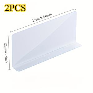 TEMU 2개 PVC 투명 디바이더 - 다양한 사이즈, 고양이와 개 방지용 침대 스커트 가드, 간격 범퍼, 안전 소파 보호기, 가구 장벽, 선반 분리기, 가장자리 밀봉 도구
