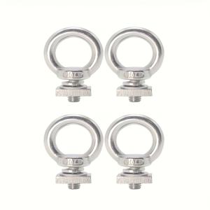 TEMU 4개 세트 스테인리스 자동차 짐받이 리프팅 링 고정 볼트, 차량용 짐받이, 선쉐이드, 보트, 캠핑카 및 RV에 적합한 범용 루프 짐받이