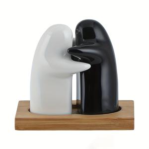 TEMU 3개/세트 소금 & 후추 쉐이커 세트, 조미료 병, 향신료 병, 세라믹 조미료 병, 야외 피크닉 및 바베큐용 귀여운 향신료 병, 발렌타인데이 선물, 결혼식 파티, 주방 장식