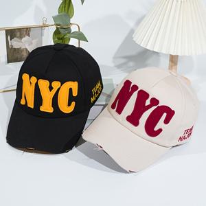 TEMU 2pcs NYC 야구 모자 - 통기성, 조절 가능한 스냅백 모자, 