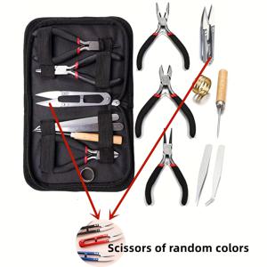 TEMU 1세트 3색 아연 합금 주얼리 제작 도구 키트 - 라운드 노즈 플라이어, 니들 노즈 플라이어, 대각선 플라이어, 무톱날 와이어 커터 포함 | 초보자 및 애호가를 위한 완벽한 선택 | 인체공학적 그립 디자인 | 내구성 강화된 구조 | 주얼리 만들기 용품