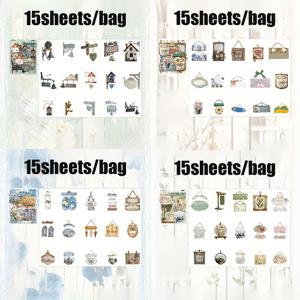 TEMU 4봉지 스티커, 파스토럴 라이프 장보기 시리즈 흰 소 종이 컷아웃 하드 카드 스티커, 스캡북 액세서리, 다용도 노트북 스티커 휴대폰 케이스 물병 데칼, 앨범 일기장 장식 노트패드 액세서리, 정크 저널 아트&공예 장식 스티커, 스크랩북 스틴, 백 투 스쿨