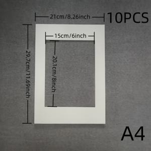 TEMU A4 사이즈 프레임 10개입 (8X6인치 오픈), 오프화이트 백킹 페이퍼 포함, 크리스마스 휴일에 거실 및 침실 장식, 빈티지 사진, 포스터 및 그림 전시용으로 적합