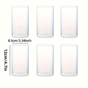 TEMU 6개 세트 방풍 유리 캔들 홀더, 화병 - 웨딩, 홈 데코, 야외 행사에 완벽한 스타일리시한 플로럴 디스플레이, 식탁 센터피스 및 공식 행사용