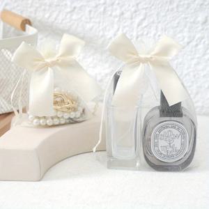 TEMU 남녀공용 선물용 100개 세트, 멀티컬러 리본 귀여운 투명 나일론 오간자 巾끈 선물 가방, 고급 주얼리 포장 가방, 메쉬 가방, 캔들 가방, 미술 공예용 포장 가방, 크리스마스, 결혼식 파티, 휴일에 적합! 9x12, 10x15, 13x18