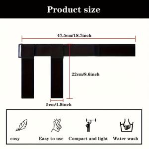 TEMU 1개 조절 가능한 덤벨 발목 스트랩 | 블랙 나일론 트레이닝 밴드, 후크 앤 루프 클로저, 역도 및 신스플린트 완화용 | 편안한 착용감, 헬스장 운동에 적합 | 메탈 드링 부착, 안전한 착용감 디자인, 범용 사용