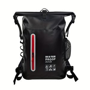 TEMU 25L 고품질 백팩, 대용량 및 내구성 있는 아웃도어 고품질 가방, 식수잔 주머니 및 지퍼형 외부 포켓 포함, 해변, 하이킹, 카약, 서핑에 적합, 그린, 옐로우, 아웃도어 어드벤처 장비 | 스포츠 스타일 백팩