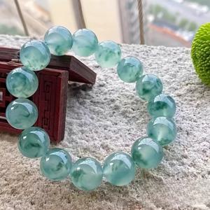 TEMU 아이스 타입 투명 물색 팔찌, 플로팅 블루 물, 티안산 선물 (패턴은 랜덤)