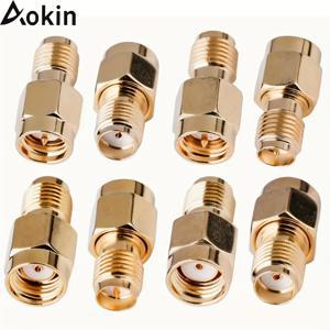 TEMU AOKIN 8개 안테나 어댑터 세트, SMA 수-수 및 SMA 암-암 커넥터, Wifi 동축 연장 케이블용으로 설계됨