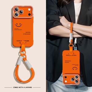 TEMU 휴대폰 케이스 - 아이폰 17 Pro Max용으로 새롭게 디자인된 직조 넥 스트랩 케이스. 최신 16 Pro Max 모델, 15 Friend 모델과 호환되며, 16개의 분실 방지 및 낙하 방지 만화 디자인 특징. 또한 T를 위한 창의적인 애플 디자인도 포함되어 있습니다.