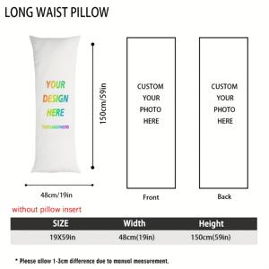 TEMU [커스텀], 사진 및 문구 베개 커버 1개, 맞춤형 커플 사진 프린트, 발렌타인데이, 결혼기념일 집 장식 선물, 양면 인쇄, 특대형 긴 사이즈 - 가정용으로 완벽, 세탁기 사용 가능, 모던 스타일, 지퍼 잠금 방식