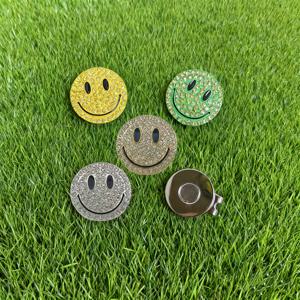 TEMU 4개 세트 행복한 골프볼 마커 - 반짝이는 라인스톤 장식, 메탈 모자 클립 포함, 코스 마킹에 편리, 발렌타인데이, 여성의 날, 독립기념일, 부활절, 추수감사절, 크리스마스 선물로 이상적