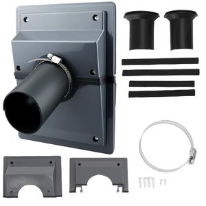 TEMU HVAC 벽면 통과 라인 커버 키트, AC 라인 세트 단열 보호대, 실내외 에어컨 시스템용 벽면 밀봉 커버, 쉬운 설치, 실내외 에어컨 구멍 2.36인치용 소프트 개스킷