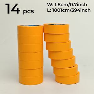 TEMU 멀티롤 밸류팩 일본산 순수 펄프 옐로우 와시 장식용 와셔 테이프, 잔여물 없는 고점도, 핸드메이드 DIY/벽 장식/그림 액자 제작/자동차 스프레이 페인팅 마스킹용, 네일 아트 라이닝/스크랩북킹/집 인테리어용 초광폭 찢어짐 방지 및 고온 저항성, 정밀 전자제품 보호/예술가 캔버스 고정용