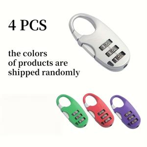TEMU 및 수하물용 번호 자물쇠 세트 4개 - 고강도 번호 자물쇠, 999+99+00 코드 99999-01-000, 소형 경량 자물쇠, 여행 가방, 백팩, 상자, 서랍, 케이스용, 열쇠 없음
