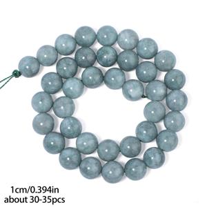 TEMU 6/8/10mm 미얀마 천연 칼세도니 스톤 비즈 - 라운드 DIY 주얼리 만들기용, 팔찌, 목걸이, 귀걸이, 여성 선물용, 미얀마 칼세도니 비즈 DIY 공예 및 액세서리