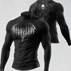 TEMU 남성 캐주얼 스포츠 티셔츠, 캠핑 및 산책 등 일상 야외 활동에 적합한 하이넥 긴팔 티셔츠, 세탁기 사용 가능, 세척 용이 및 내구성, 모든 계절 및 스타일에 적합