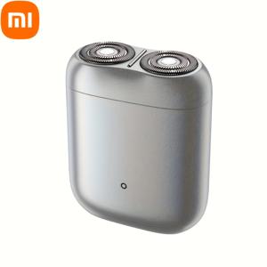TEMU 샤오미 전기 면도기 S200 자기 헤드 및 60분 작동 시간, 컴팩트 포켓 면도기, 쉬운 청소를 위한 탈착식 포일 시스템 - 여행 및 사용에 휴대 가능