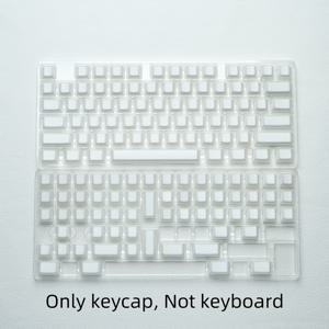 TEMU 투명한 디자인의 Shadow 키캡, 시스루 레터, 체리 , PBT 소재로 제작되었으며 61, 63, 64, 68, 75, 81, 84, 87, 98, 99, 100, 104 등 다양한 키보드 사이즈를 포함한 6.25U 바에 적합합니다.