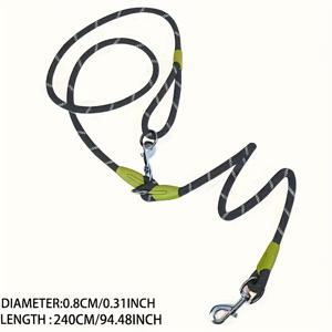 TEMU 하이킹, 산책, 러닝에 적합한 강아지 리드, 어깨 스트랩, 조절 가능한 허리 벨트, 크로스바디 로프가 있는 다기능 애완동물 리드, 소형 및 대형견 모두에게 적합, 충격 흡수용 탄성 코드 장착