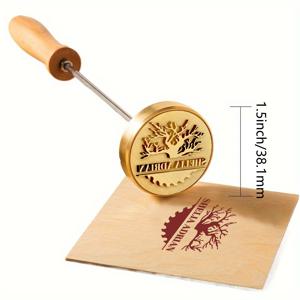 TEMU 1개 황동 납땜 인두, 내구성 있는 개인 로고 목재 금속 납땜 인두, 수제 디자인 결혼 및 개인화 선물, 목재 연소 인감 인조 가죽, 빵, 버거, 케이크, 토스트, 쇠고기, 스테이크 인감, 연회 결혼식 추수감사절 가을 축제 휴일 선물용