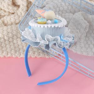TEMU 시크한 크림 케이크 헤어밴드와 디저트 비니 모자 - 손세탁 전용, 깃털 없음, 전기 없는 생일 사진용 헤드드레스 (크리스마스, 새해, , 파티 이벤트용)