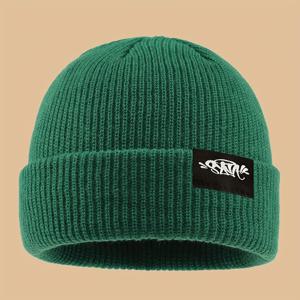 TEMU 패셔너블하고 미니멀한 로고 모자 1개, 가볍고 편안하며 스타일리시하고 심플한 남녀공용 출퇴근용 보온 모자, 남녀공용 아웃도어 다기능 슬라우치 비니, 트러커 빈티지 스컬캡, 커플용 스케이트보드 모자, 여행, 휴가, 일상 레저, 스트리트 트렌드, 등산, 낚시, 스포츠 및 피트니스에 적합, 휴일과 생일에 가족과 친구를 위한 이상적인 선물