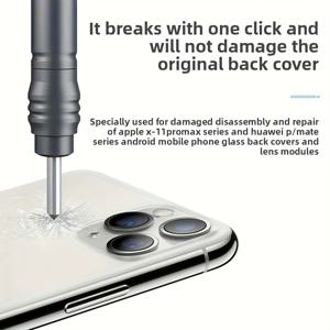 TEMU 1개 애플 백 커버 수리 도구 키트 - 아이폰 카메라 유리 제거 및 스크래치 수리 도구, 골든 샌드블라스팅 펜 & 스크린 스크래치 수리 도구, 무충전, 알루미늄 합금, 텅스텐 스틸 펜 팁으로 쉬운 적용, 모바일 폰 유리 수리, 모바일 수리, 모바일 수리 도구, 정밀 스크루드라이버 세트, 편리한 수리, 도구 세트