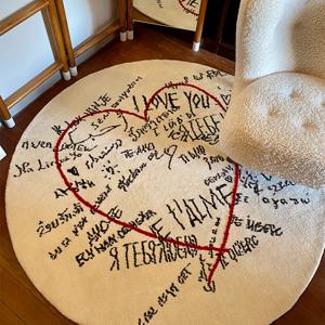 TEMU 라운드 카펫 - 거실용 부드러운 미끄럼 방지 세탁 가능 빈티지 러그, 원형 평직 실내 카펫, 사무실, 현관, 휴일 장식 (크리스마스/이스터) - 관리 쉬움 & 내구성