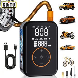 TEMU Sui Tu 휴대용 차량용 에어 펌프, 디지털 디스플레이가 있는 무선 다기능 에어 컴프레서, 150PSI의 빠른 공기 주입, 자동차, , 자전거 및 스포츠 공에 적합한 컴팩트 디자인 제공