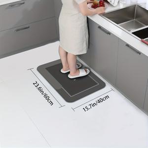 TEMU 규조토 주방 바닥 매트 1개, 미끄럼 방지 바닥이 있는 초흡수성 바닥 매트, 빠른 건조 욕실 거실용 대형 카펫, 호텔용 욕실 매트, 상업용 호텔용