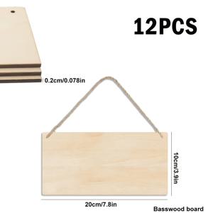 TEMU 4/8/12/16/20개 나무 판재, 7.87x3.93in/20x10cm, 2mm 두께, 부드러운 표면, 레이저 절단, 연소 나무, 색상, 구멍이 있는, 나무 공예, 건물 모델을 위한