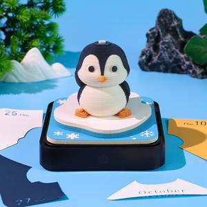 TEMU 펭귄 3D 입체 종이 조각 달력 노트패드 창의적인 선물 고급 데스크탑 장식 기념품